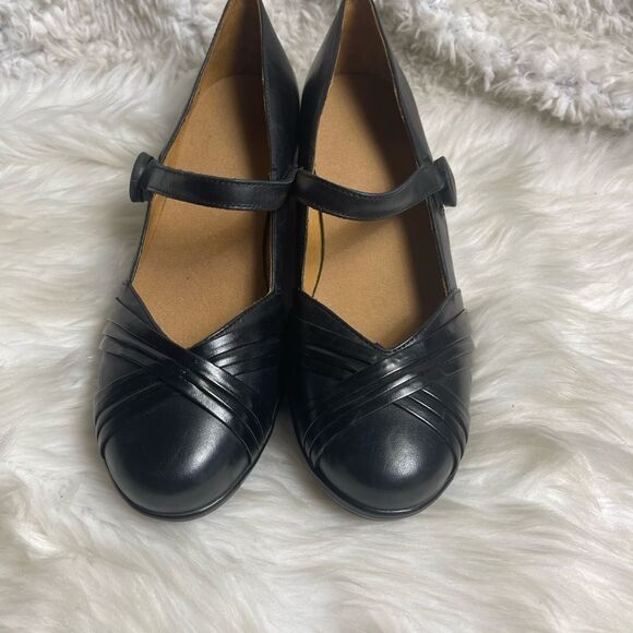 Dr Comfort Cindee Leather Black Mary Jane wedge 2” heels BOA System SZ10W - Picture 2 of 10